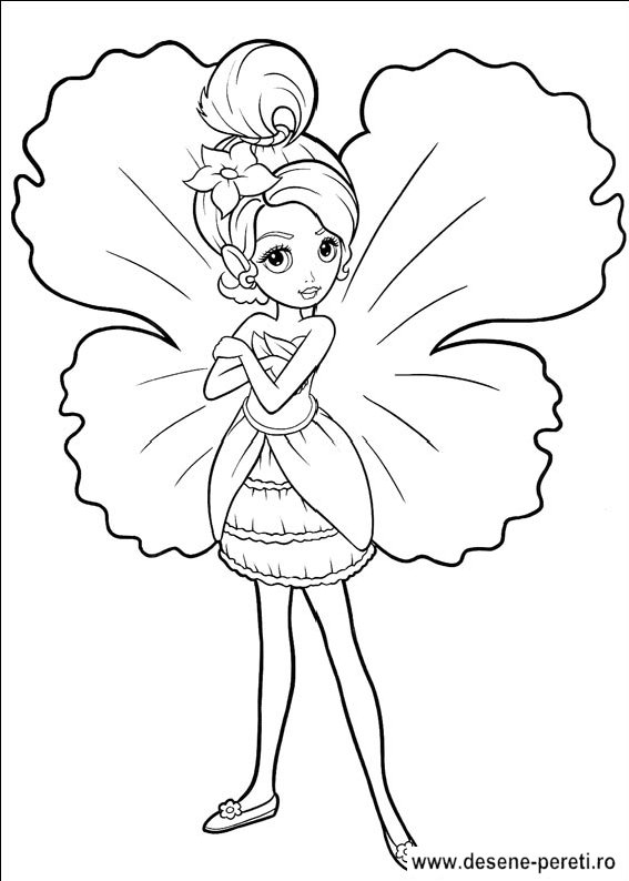barbie zana padurii desene colorat
